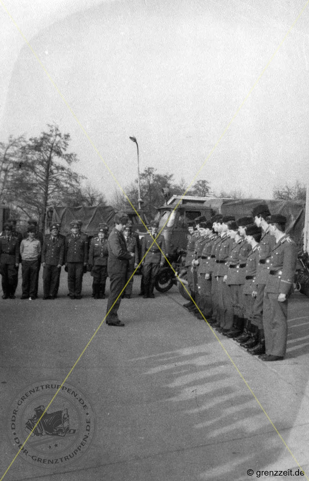 Auszeichnung und Ernennung im April 1987 von Angehörigen des II.Grenzbataillon Herda